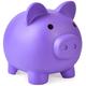 PJDRLLC Large Piggy Bank, Unbreakable Plastic Money Bank, Coin Bank for Girls and Boys, Large Size Piggy Banks, Practical Gifts for Birthday, Easter, Baby Shower (Purple)