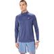 ASICS Herren T-Shirt ICON LS 1/2 ZIP, Größe S in Blau