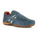 Slip-On Sneaker GEOX "UOMO SNAKE B" Gr. 48, blau (blau, taupe) Herren Schuhe Stoffschuhe
