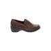 Earth Origins Mule/Clog: Loafers Wedge Casual Brown Print Shoes - Women's Size 7 1/2 - Round Toe