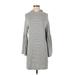 Lou & Grey Casual Dress - Sweater Dress: Gray Dresses - Women's Size Small