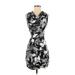 Love Tease Casual Dress - Bodycon: Black Print Dresses - Women's Size Small