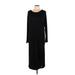 Z Supply Casual Dress - Midi: Black Solid Dresses - Women's Size Large