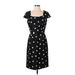 Alex Marie Casual Dress - Sheath: Black Polka Dots Dresses - Women's Size 4