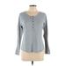 Marmot Long Sleeve Henley Shirt: Gray Tops - Women's Size Large