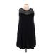 Old Navy Cocktail Dress - Mini Crew Neck Sleeveless: Black Solid Dresses - Women's Size 2X