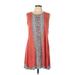 Style&Co Casual Dress - Mini Crew Neck Sleeveless: Red Dresses - Women's Size Large