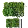 Panneaux de Plantes Artificielles pour Décoration de Jardin Fausse Pelouse Mur Décoratif