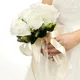 Bouquet de Mariage Blanc Artificiel pour Patients Poubelle Mariée Accessoire