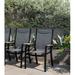 Orren Ellis Chozen Powder Coated Aluminum Outdoor Stackable Dining Armchair in Black | 40 H x 19 W x 23 D in | Wayfair