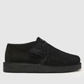 Clarks Originals originals desert trek flat shoes in black