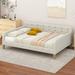 Red Barrel Studio® Briannie Full Size Daybed w/ 4 Support Legs Upholstered/Velvet in White | 28.7 H x 56.3 W x 80 D in | Wayfair