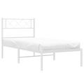 Gracie Oaks Ixchell Metal Open-Frame Bed Metal in White | 35.4 H x 41.1 W x 81.5 D in | Wayfair C78DB2B321624A029C462C597A40266D