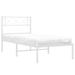 Gracie Oaks Ixchell Metal Open-Frame Bed Metal in White | 35.4 H x 41.1 W x 81.5 D in | Wayfair C78DB2B321624A029C462C597A40266D