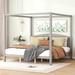 Red Barrel Studio® Brenae Canopy Bed Wood in Gray | 70.9 H x 78.8 W x 83.9 D in | Wayfair 8E8EAEDE05964FD790423AEB514ECB38