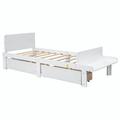 Latitude Run® Twin Bed w/ Footboard Bench,2 drawers Wood in White | 23.5 H x 41.9 W x 93.6 D in | Wayfair 3E47B9CD6F2A4CD48F483CEBA8DBE634