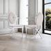 Rosdorf Park Hosein Tufted Metal Side Chair Dining Chair Upholstered/Velvet/Metal in Gray/White | 40.7 H x 20.5 W x 19.3 D in | Wayfair