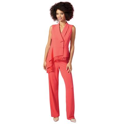 Sleeveless Pant Set (Size 18) Coral, Polyester,Spandex