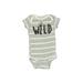 Gerber Short Sleeve Onesie: Gray Acid Wash Print Bottoms - Size 3-6 Month