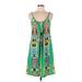 Prelude Casual Dress - Mini Scoop Neck Sleeveless: Green Dresses - Women's Size Medium