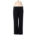 Ann Taylor LOFT Dress Pants - Mid/Reg Rise Straight Leg Boyfriend: Black Bottoms - Women's Size 8 Tall