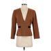 Nine West Jacket: Short Brown Print Jackets & Outerwear - Women's Size 2