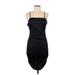 Forever 21 Cocktail Dress - Bodycon Square Sleeveless: Black Print Dresses - Women's Size Large