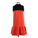 Victoria Beckham for Target Casual Dress - DropWaist Mock Sleeveless: Orange Print Dresses - Women's Size X-Small