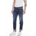 Slim-fit-Jeans REPLAY "Anbass" Gr. 33, Länge 36, blau (blue) Herren Jeans Slim Fit