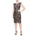 Sequin Cap Sleeve Sheath Cocktail Dress