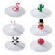Reusable Cute Silicone Cup Cover Heat Resistant Sealed Leakproof Cups Lid