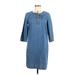 Talbots Casual Dress: Blue Dresses - Women's Size 8 Petite