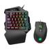 Andoer Wired Keyboard and Combo 35-K Gaming Keyboard and Single-Handed Keyboard and Mice High- Effects Ergonomic Design Macro Programming Design Strong Compatibility 35-Key Gaming Key