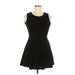 Zara Basic Casual Dress - Mini: Black Solid Dresses - Women's Size Large