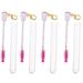 4 Pcs Key Fob Makeup Brush Eyelash Extension Tools Eyebrow Brush Wands Tube Mascara Brush Applicator Acrylic Miss