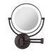 Zadro LED Wall Mount Mirror Dual Extending Arm Battery Operated Oil Rubbed Bronze - 10x Magnification