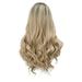 Desertasis wigs Teal Long Hair Wig Wave Curly White Natural Fi Air Synthetic Bangs Wig wig Multicolor