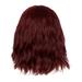 Desertasis european and american medium long curly hair burgundy wig 11in Medium Party Wig Length Head Decorations Curly Hair Cover wig Red