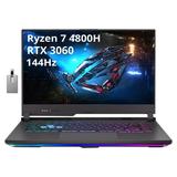 ASUS 2022 ROG Strix G15 15.6 FHD 144Hz Laptop AMD Ryzen 7-4800H 16GB RAM 512B PCIe SSD RGB Keyboard GeForce RTX 3060 6G Wi-Fi 6 Win 11 Pro Gray 32GB Snowbell (ASUS 15.6 ROG Strix G15)