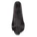 Augper Cos Wig Universal Black White Long Straight Hair Style for Men and Women