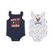 Girls Newborn & Infant Colosseum Navy/White Virginia Cavaliers Two-Pack Hopper Ruffle Bodysuit Set