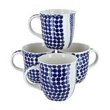 Blue Rose Polish Pottery 1800 Zaklady 4PC Mug Set