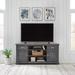 Ocean Isle Slate & Weathered Pine 64 Inch Entertainment TV Stand