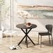 31.5'' Modern Cross Leg Round Dining Table,Marble Top Occasional Table, Two Piece Removable Top, Matte Finish Iron Legs