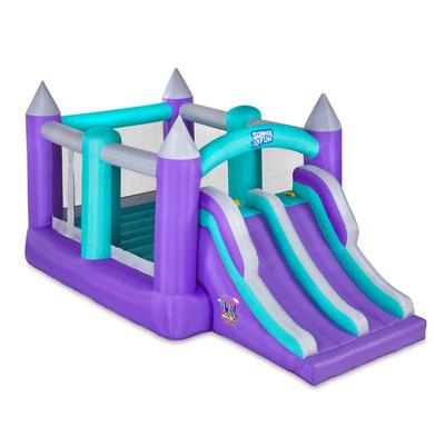 Sunny & Fun Bounce House, Bouncy House for Kids with Dual Slide and Air Pump
