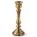 Vanessa Gold Aluminum Taper Candle Holder Candlestick Small, 2.5L x 2.5W x7.0H