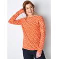 BURGS Carey Womens Boat Neck Ls Tee - Orange 18