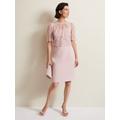 Phase Eight Lynette Lace Double Layer Dress, Pale Pink