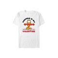 Men's Big & Tall Garfield Is My Valentine Tops & Tees by Mad Engine in White (Size 3XL)