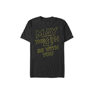Men's Big & Tall May The 4Th Be With You Tops & Tees by Mad Engine in Black (Size 4XLT)